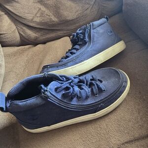 Men's Casual Navy High-Top Sneakers For Foot/ Leg Braces
